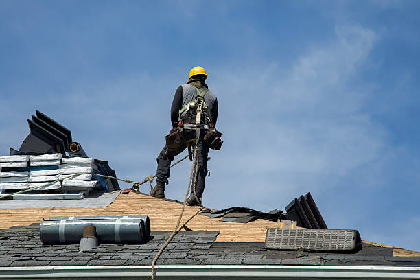 Professional Gutter Installation technician working in Iron City, TN